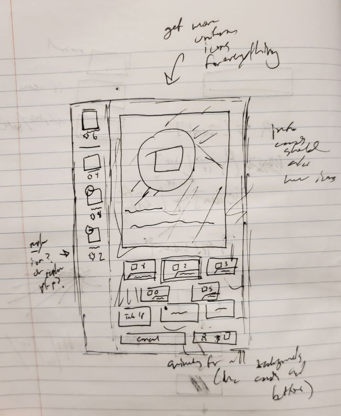 Creed UI Draft Sketch